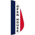 "OPEN HOUSE" 3' x 8' Message Feather Flag